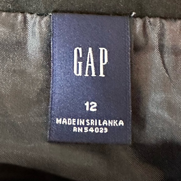 GAP Grey Wool Pleated Button Drop Waist Detail Side Zip Skirt size 10 #1566 - Picture 5 of 5